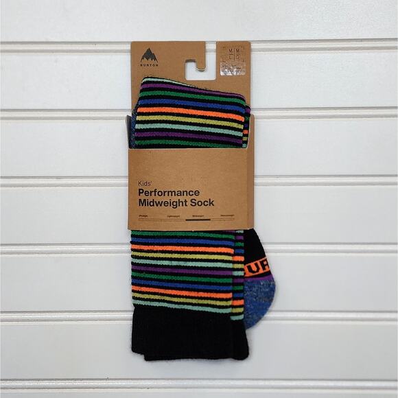NWT Burton Kids Performance Midweight Merino Wool Socks- M/L (2-4) - Picture 1 of 6